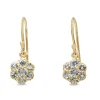 9ct Yellow Gold Topaz Daisy Drop Earrings