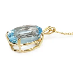 14ct Yellow Gold Topaz Pendant