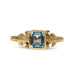 9ct Yellow Gold Topaz Vintage Style Ring