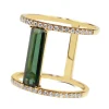 18ct Yellow Gold Tourmaline and Diamond Cocktail Ring