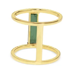 18ct Yellow Gold Tourmaline and Diamond Cocktail Ring