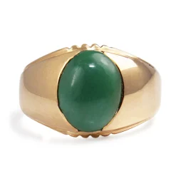 9ct Yellow Gold Turquoise Signet Ring