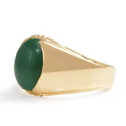 9ct Yellow Gold Turquoise Signet Ring
