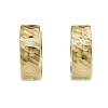9ct Yellow Gold Two Sided Ripple and Smooth Hoop Earrings