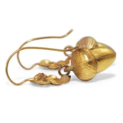 9ct Yellow Gold Victorian Acorn Earrings