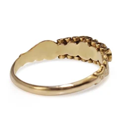15ct Yellow Gold Victorian Emerald and Pearl Ring