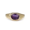 14ct Yellow Gold Vintage Amethyst Signet Ring