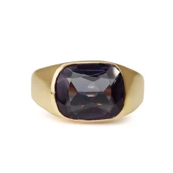 10ct Yellow Gold Vintage Amethyst Signet Ring