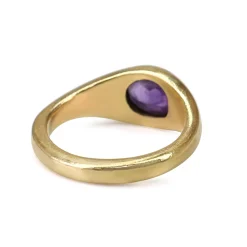 14ct Yellow Gold Vintage Amethyst Signet Ring