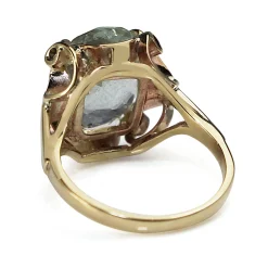 9ct Yellow Gold Vintage Aquamarine Ring