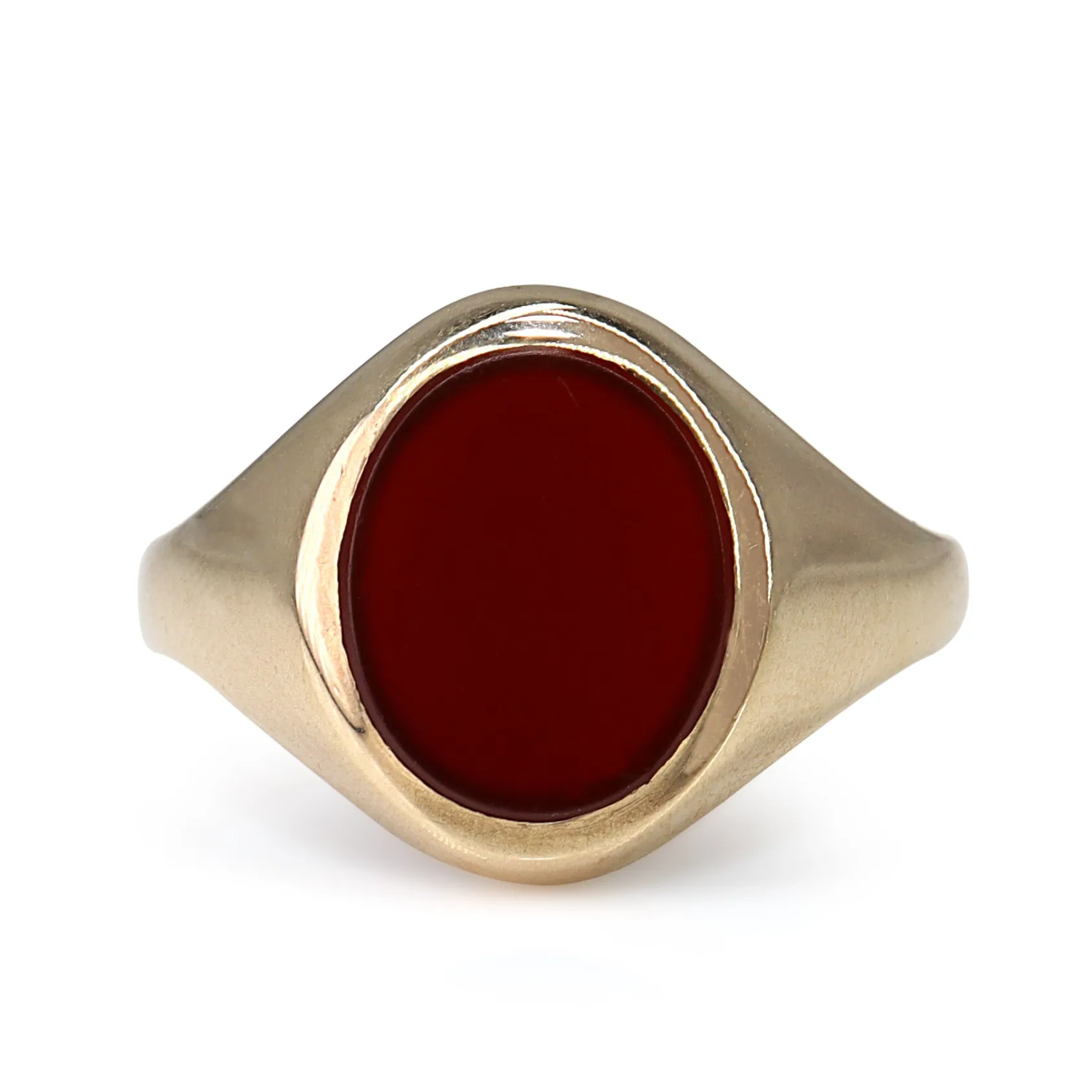 9ct Yellow Gold Vintage Carnelian Signet Ring