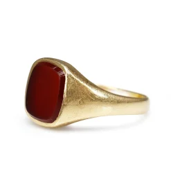 9ct Yellow Gold Vintage Carnelian Signet Ring