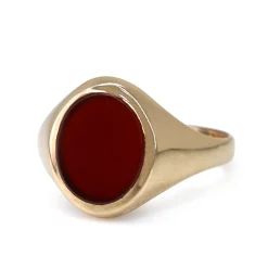 9ct Yellow Gold Vintage Carnelian Signet Ring