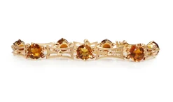 9ct Yellow Gold Vintage Citrine Bracelet