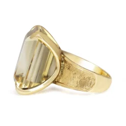 18ct Yellow Gold Vintage Citrine Cocktail Ring