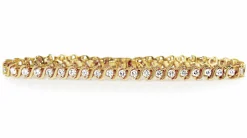 18ct Yellow Gold Vintage Diamond Tennis Bracelet