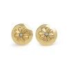 18ct Yellow Gold Vintage Diamond Stud Earrings