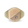9ct Yellow Gold Vintage Diamond Signet Ring