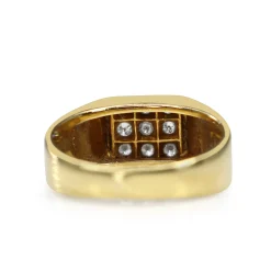 14ct Yellow Gold Vintage Diamond Signet Ring