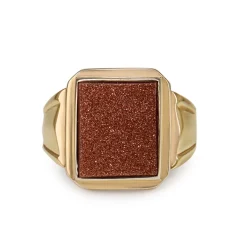 9ct Yellow Gold Vintage Gold Stone Signet Ring