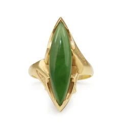 14ct Yellow Gold Vintage Jade Ring