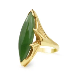 14ct Yellow Gold Vintage Jade Ring