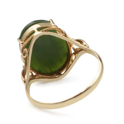 14ct Yellow Gold Vintage Jade Ring