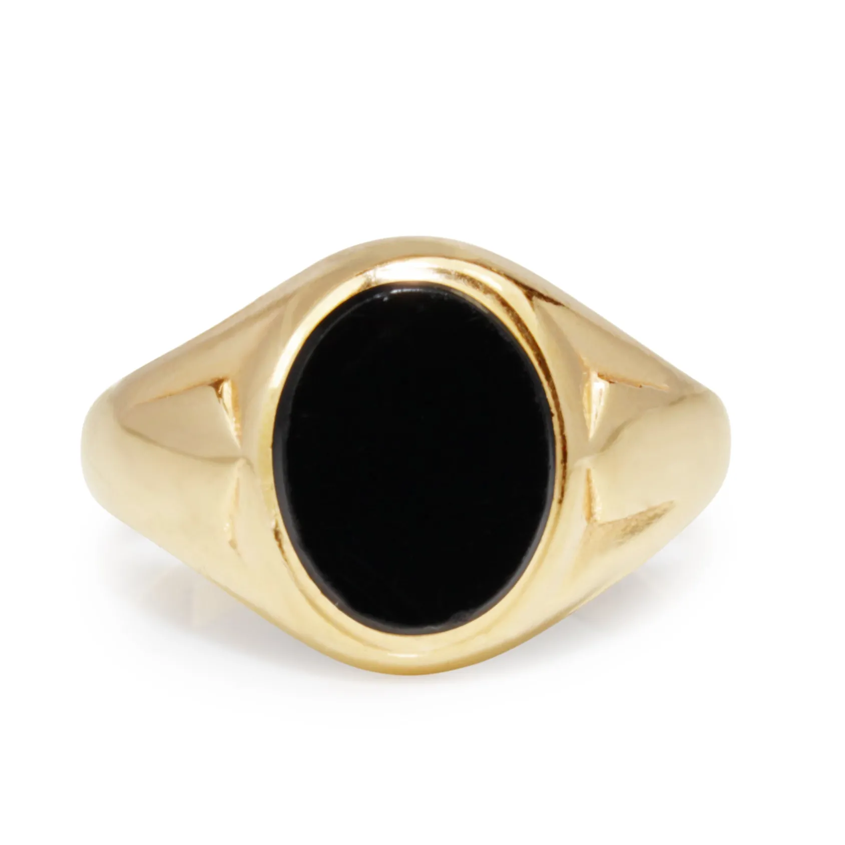 9ct Yellow Gold Vintage Onyx Signet Ring