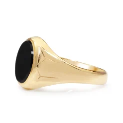 9ct Yellow Gold Vintage Onyx Signet Ring