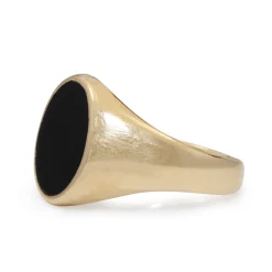 9ct Yellow Gold Vintage Onyx Signet Ring