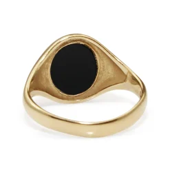9ct Yellow Gold Vintage Onyx Signet Ring