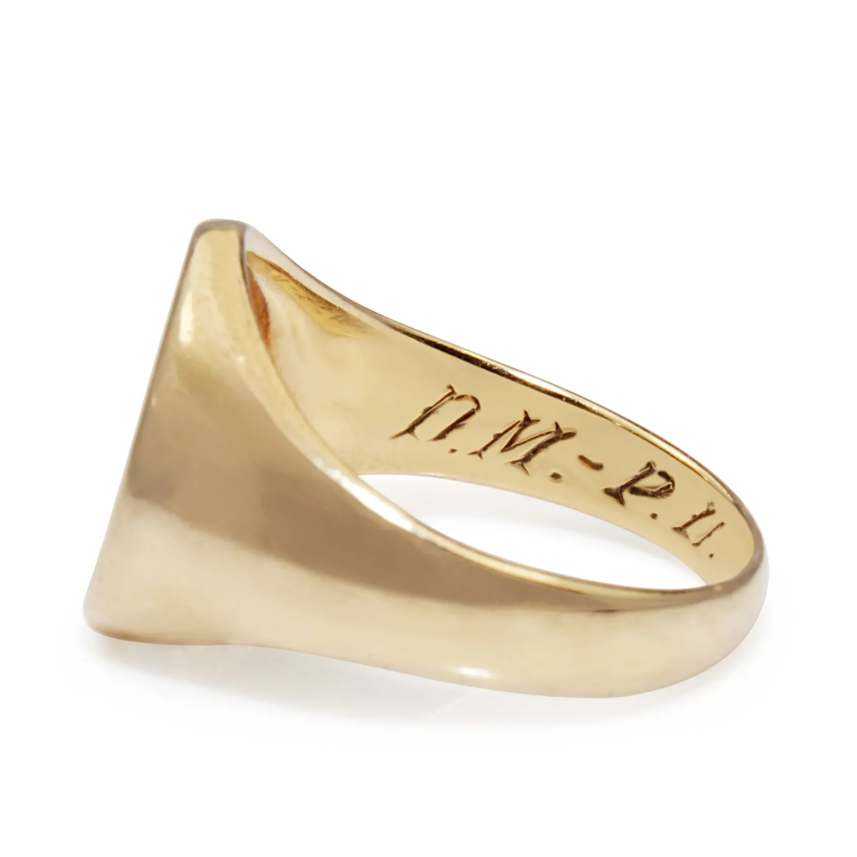 9ct Yellow Gold Vintage Onyx Signet Ring