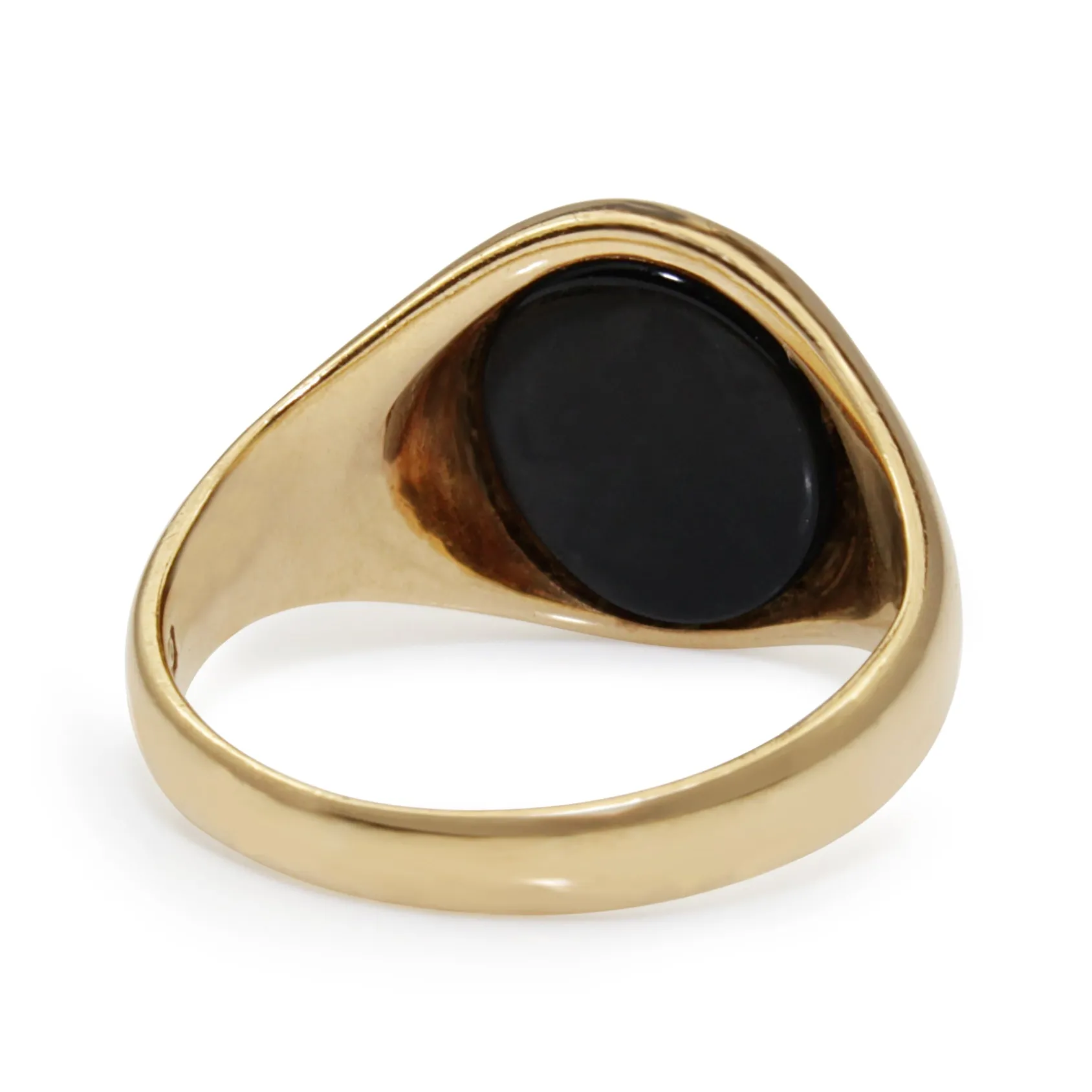 9ct Yellow Gold Vintage Onyx Signet Ring