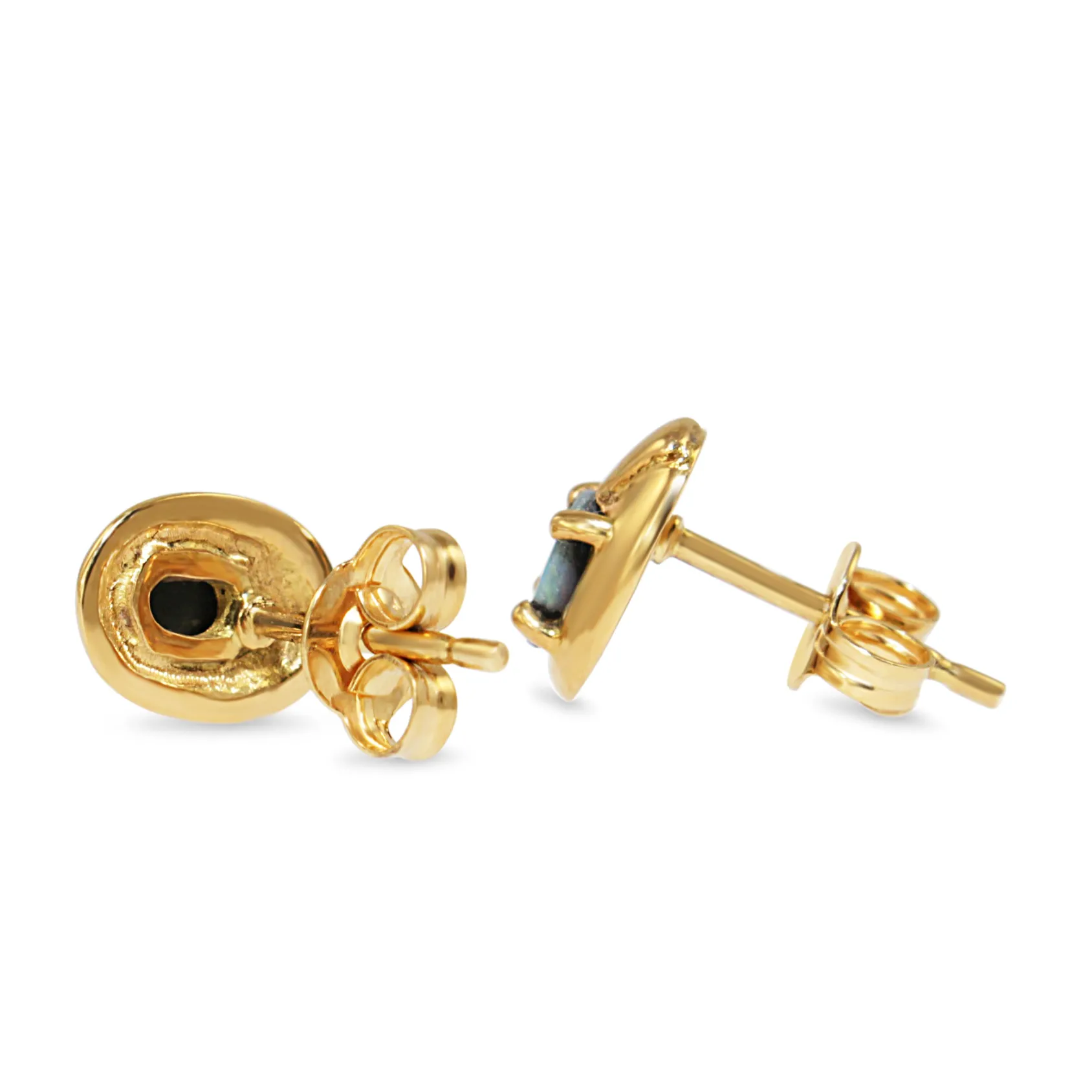 18ct Yellow Gold Vintage Opal Earrings