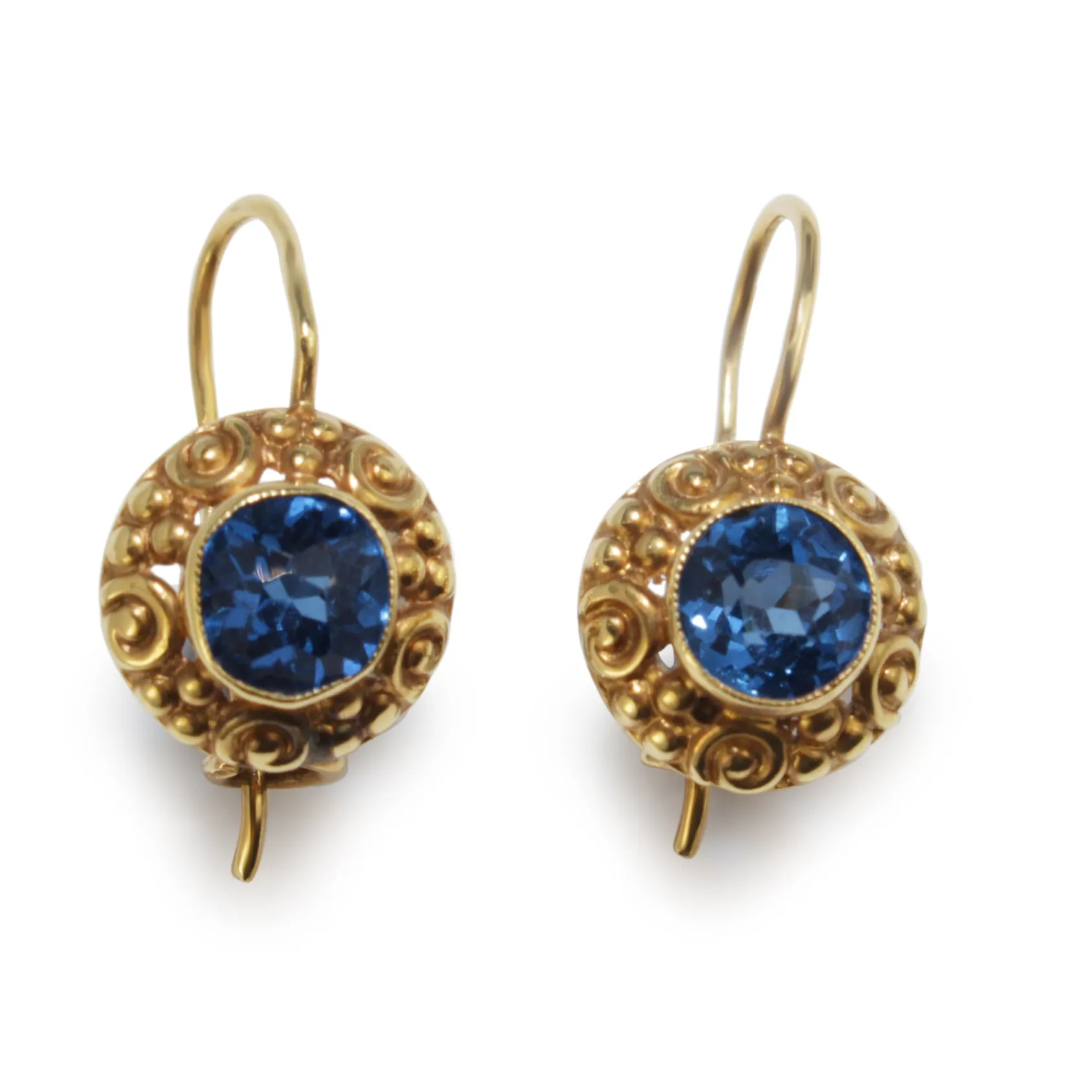 18ct Yellow Gold Vintage Paste Earrings