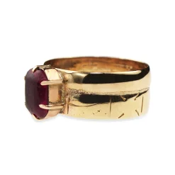 18ct Yellow Gold Vintage Paste Ring