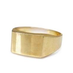 9ct Yellow Gold Vintage Rectangle Signet Ring