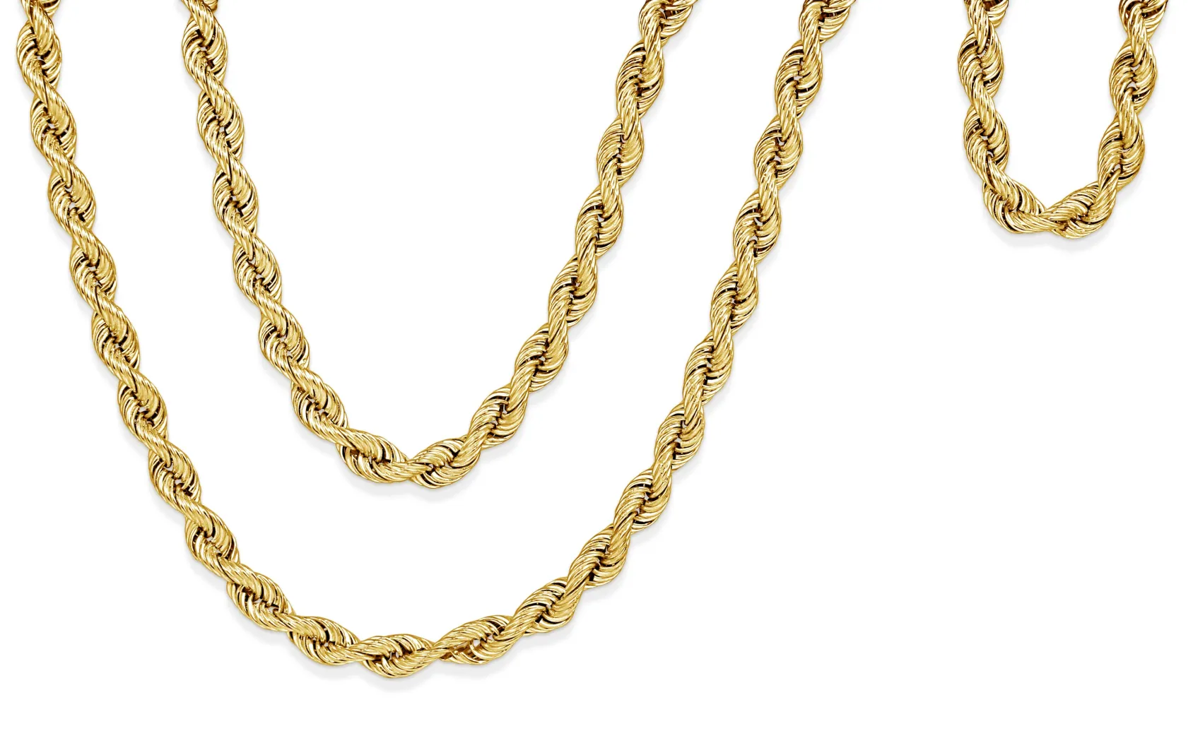 9ct Yellow Gold Vintage Rope Chain Necklace