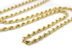 9ct Yellow Gold Vintage Rope Chain Necklace