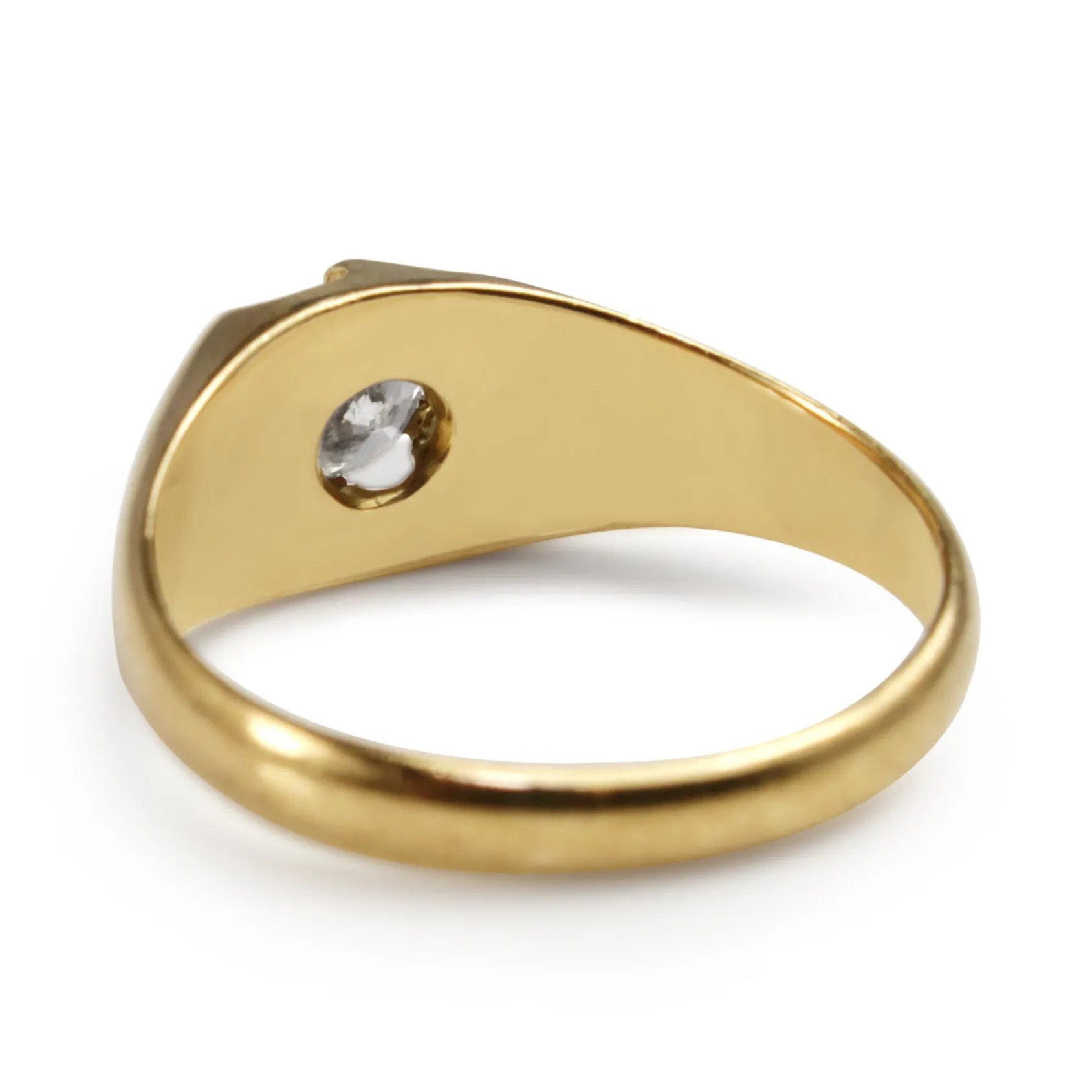 14ct Yellow Gold Vintage Solitaire Diamond Ring