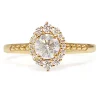 18ct Yellow Gold Vintage Style Diamond Halo Ring