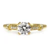 18ct Yellow Gold Vintage Style Diamond Solitaire Ring