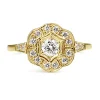 18ct Yellow Gold Vintage Style Diamond Cluster Ring