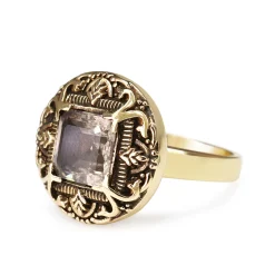 9ct Yellow Gold Vintage Style Morganite Ring