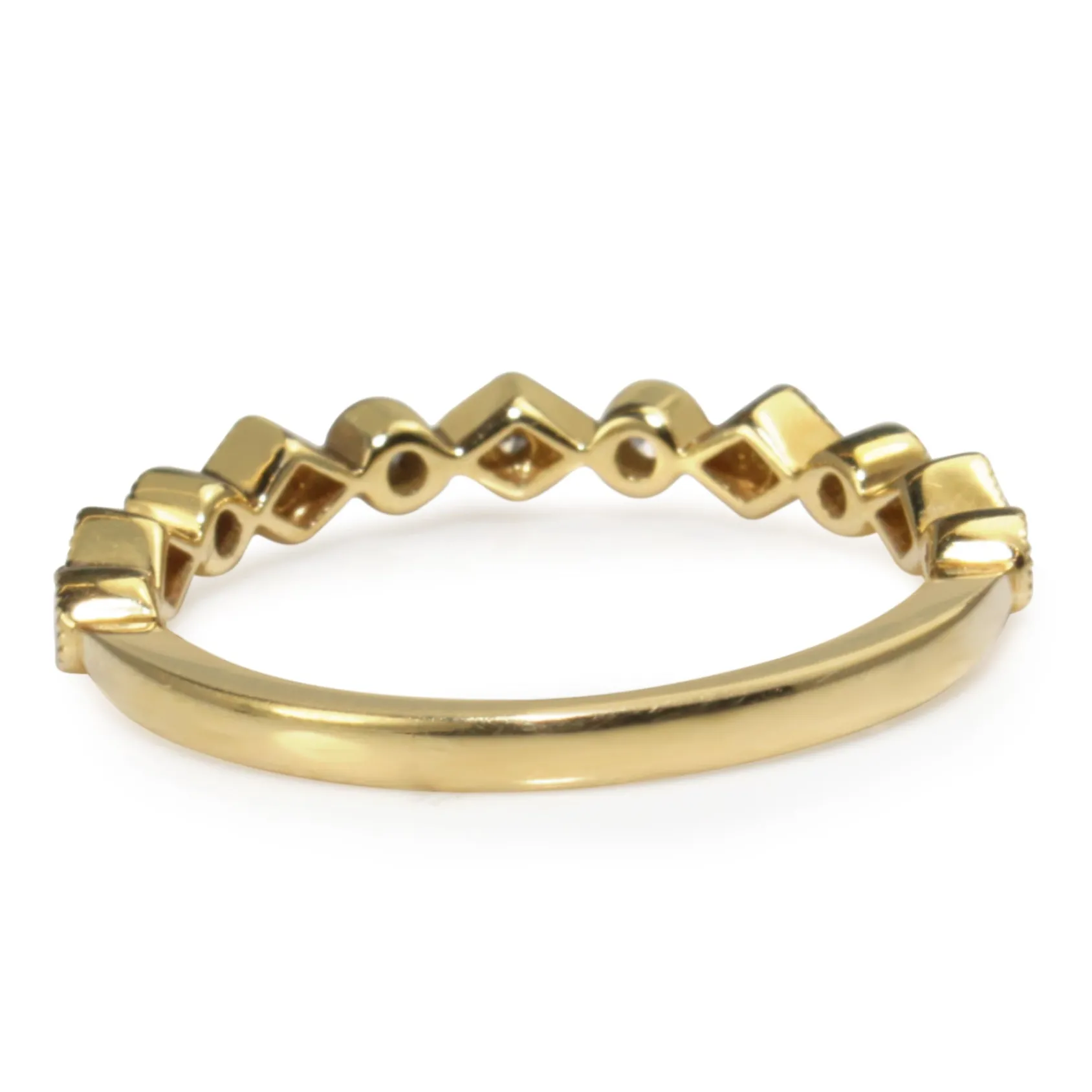 18ct Yellow Gold Vintage Style Diamond Band