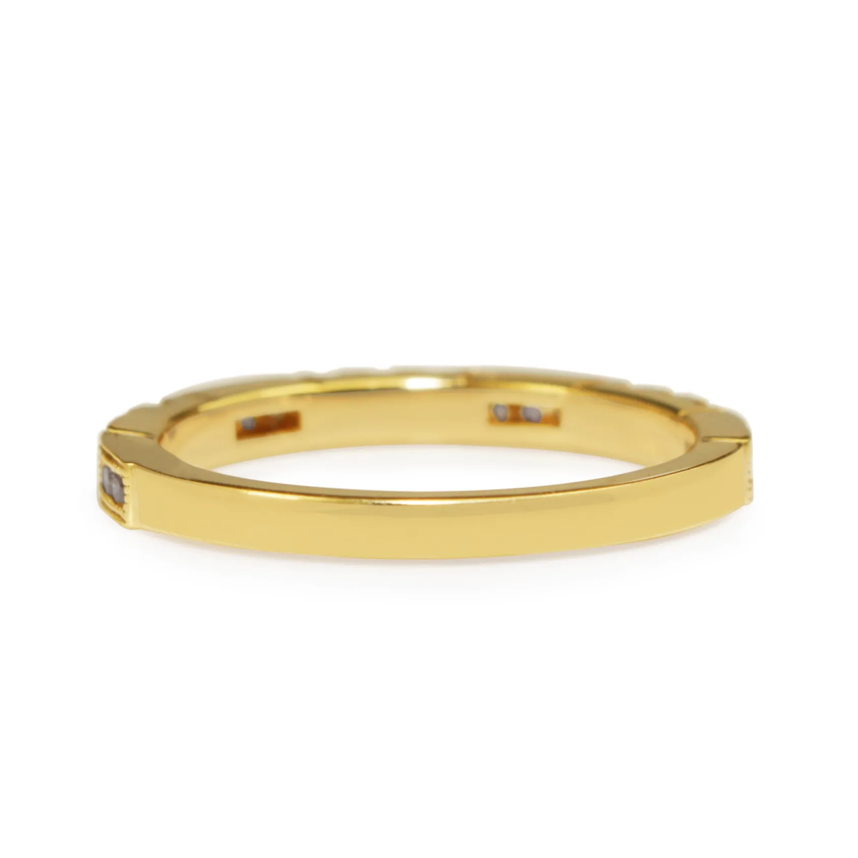 18ct Yellow Gold Vintage Style Diamond Band Ring