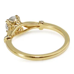 18ct Yellow Gold Vintage Style Diamond Solitaire Ring