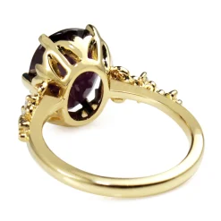 18ct Yellow Gold Vintage Style Ruby and Diamond Ring
