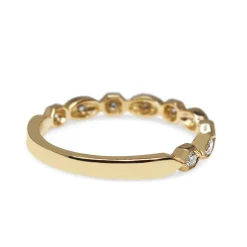 9ct Yellow Gold Vintage Style Diamond Band Ring
