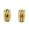 9ct Yellow Gold Wide Etched Hoop Earrings
